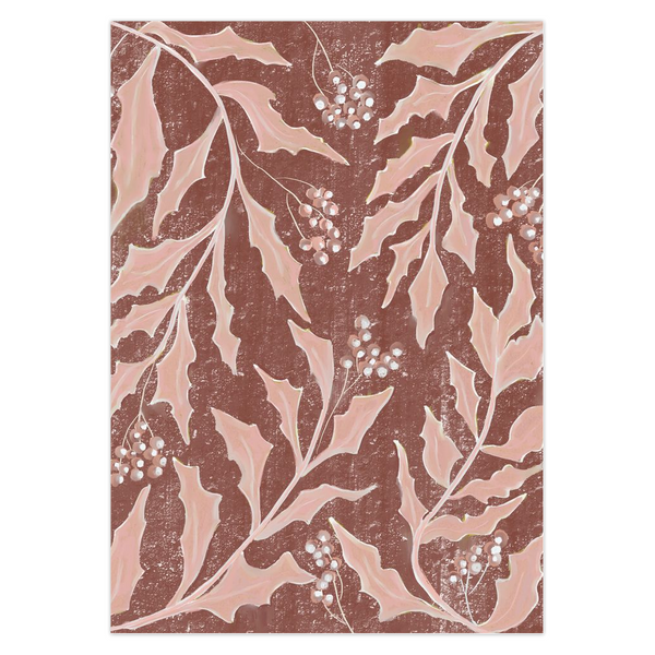 Holly folded cards- 2 sizes (set of 10)