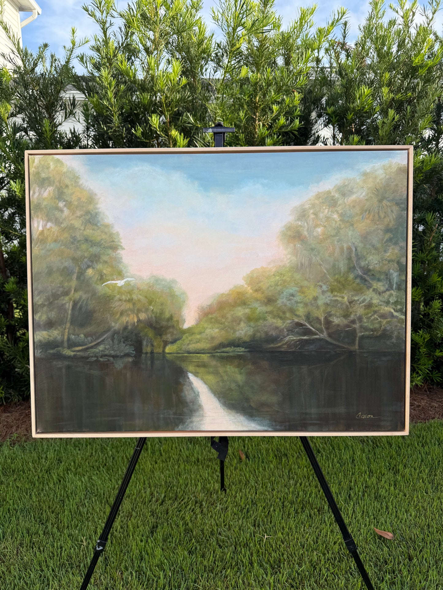 "All Is Well" 41 x31" Original River Painting