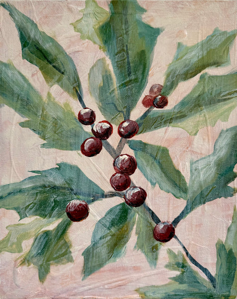 Winter Holly Folded Christmas Cards