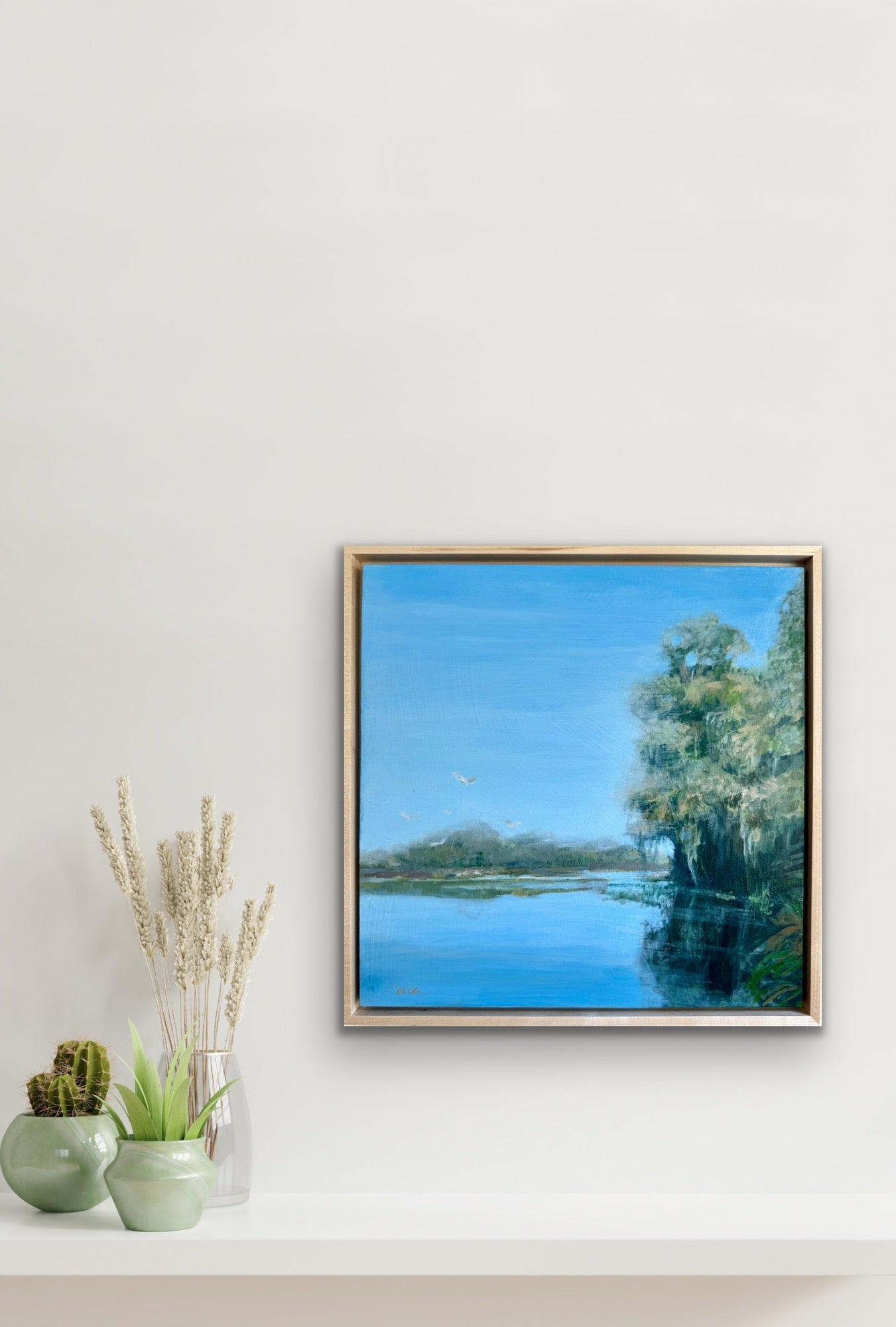 On A Clear Day Original Lake Painting 13x13