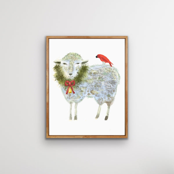 Christmas Sheep Art Print