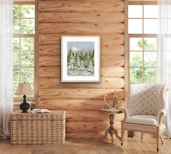 Snowy Forest Art Print