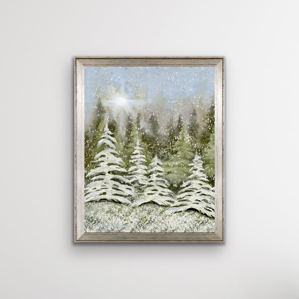 Snowy Forest Art Print