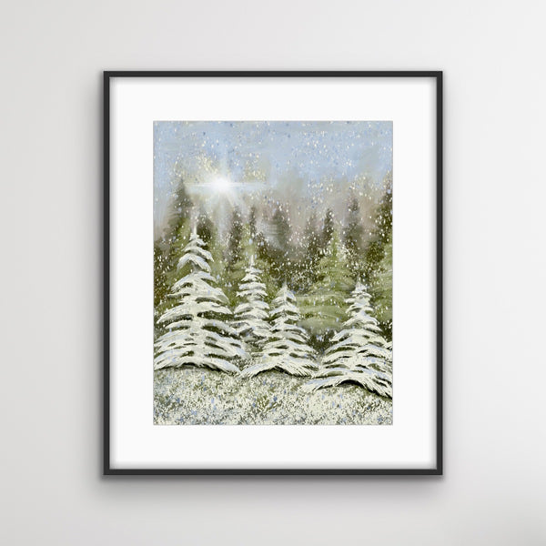 Snowy Forest Art Print