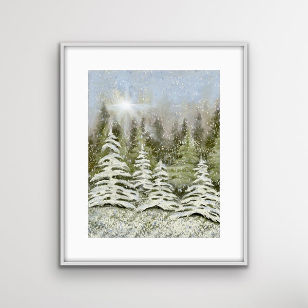 Snowy Forest Art Print