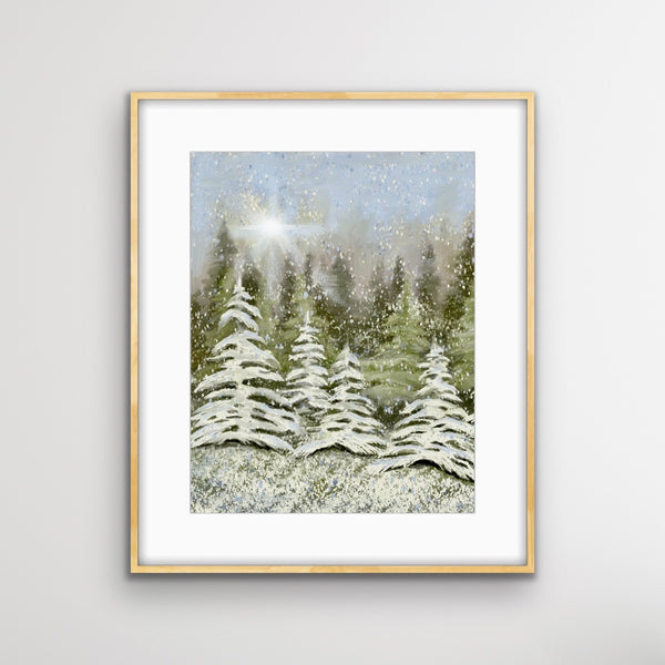 Snowy Forest Art Print