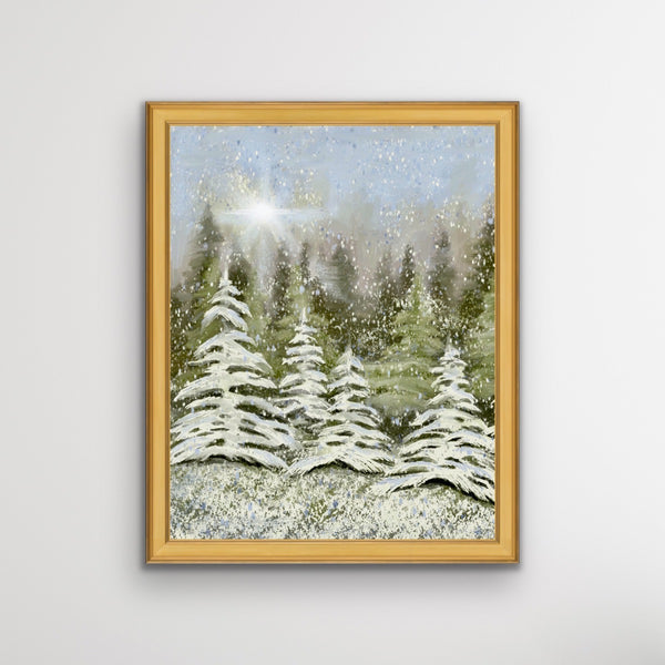 Snowy Forest Art Print