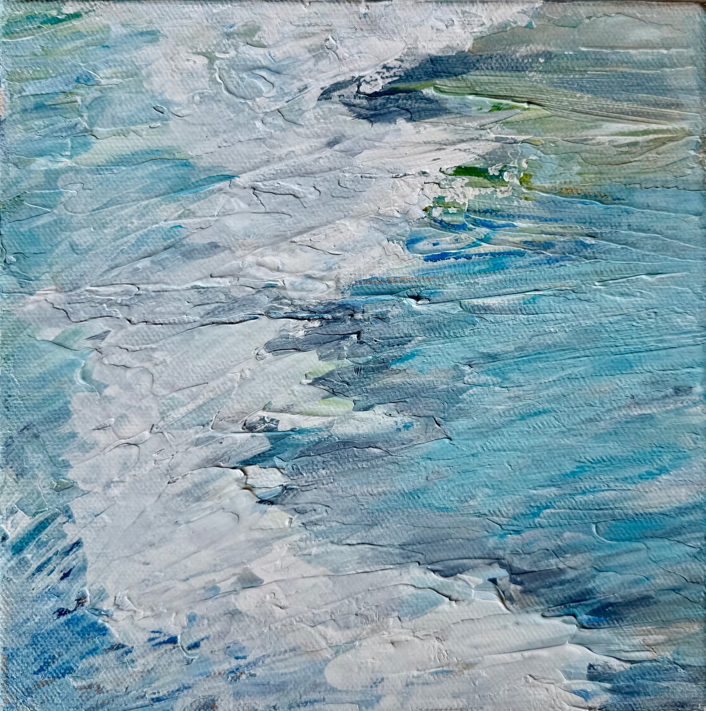"Seafoam" original coastal wave painting