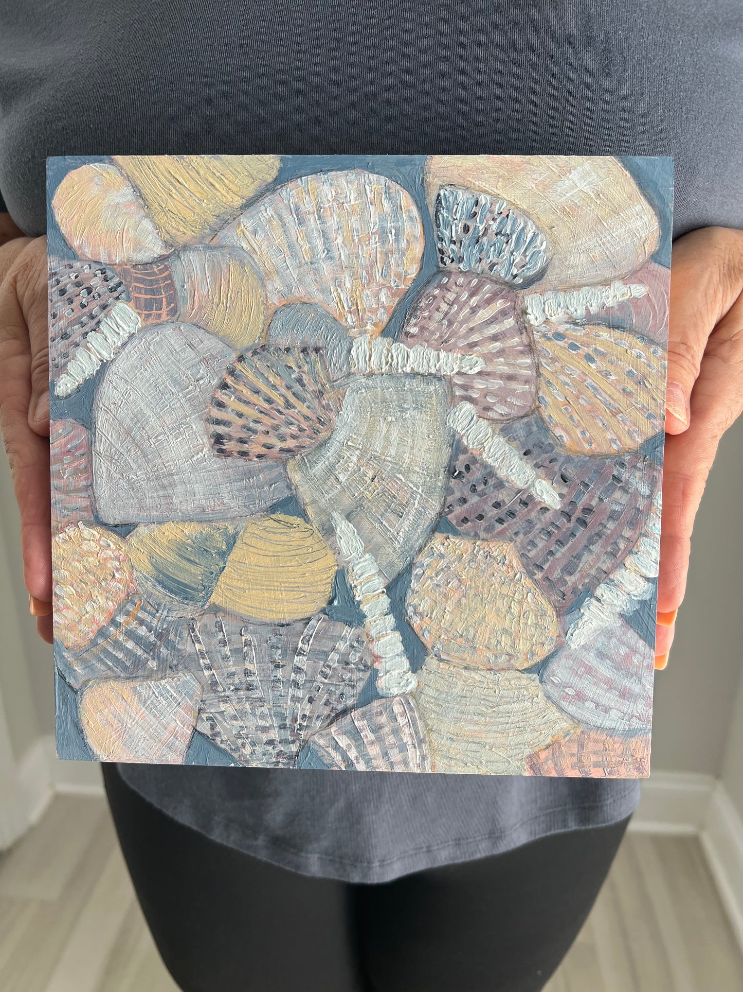 Jewels From the Sea coastal sea shell painting