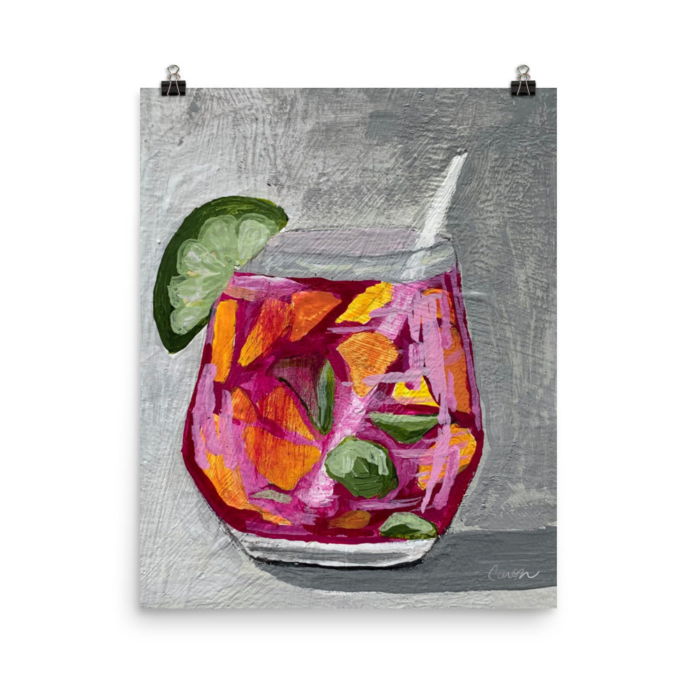 "It's 4:00 Somewhere" Cocktail drink print