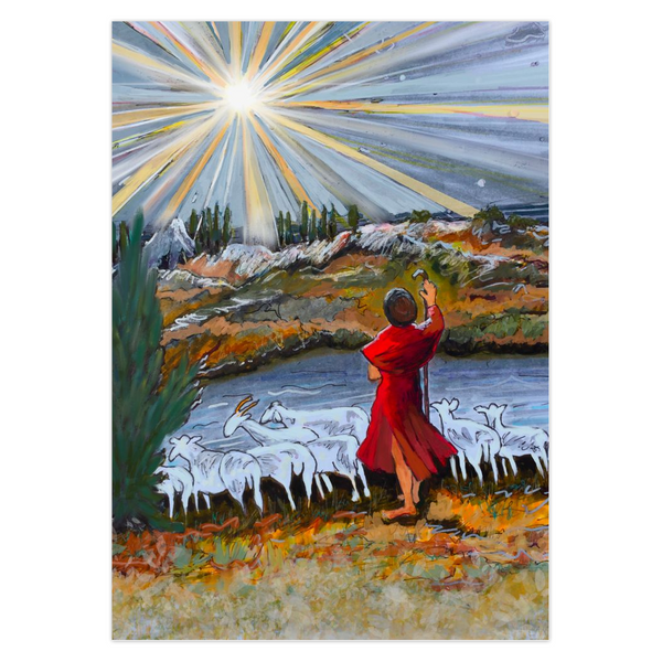 "O Holy Night" Shepherd folded cards -2 sizes (set of 10)