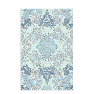 Leaf pattern waffle weave kitchen towel