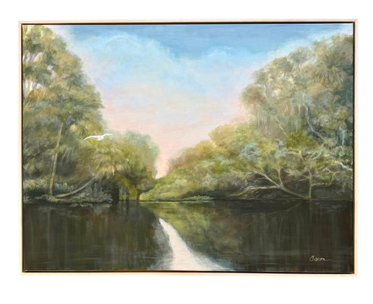 "All Is Well" 41 x31" Original River Painting