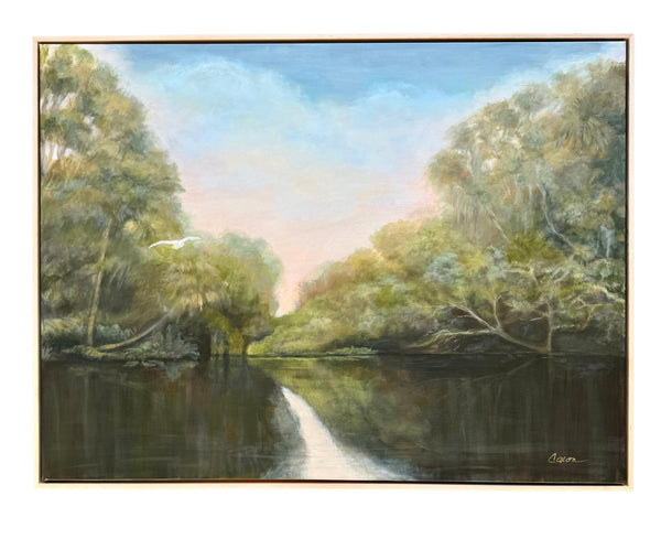 "All Is Well" 41 x31" Original River Painting