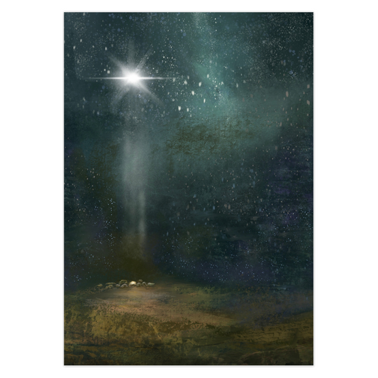 Wondrous Night Christmas Cards 10- 5x7" Folded Cards