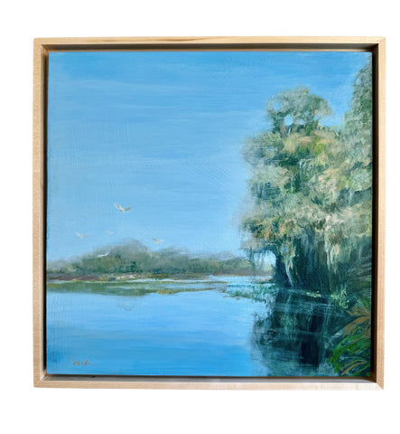 On A Clear Day Original Lake Painting 13x13