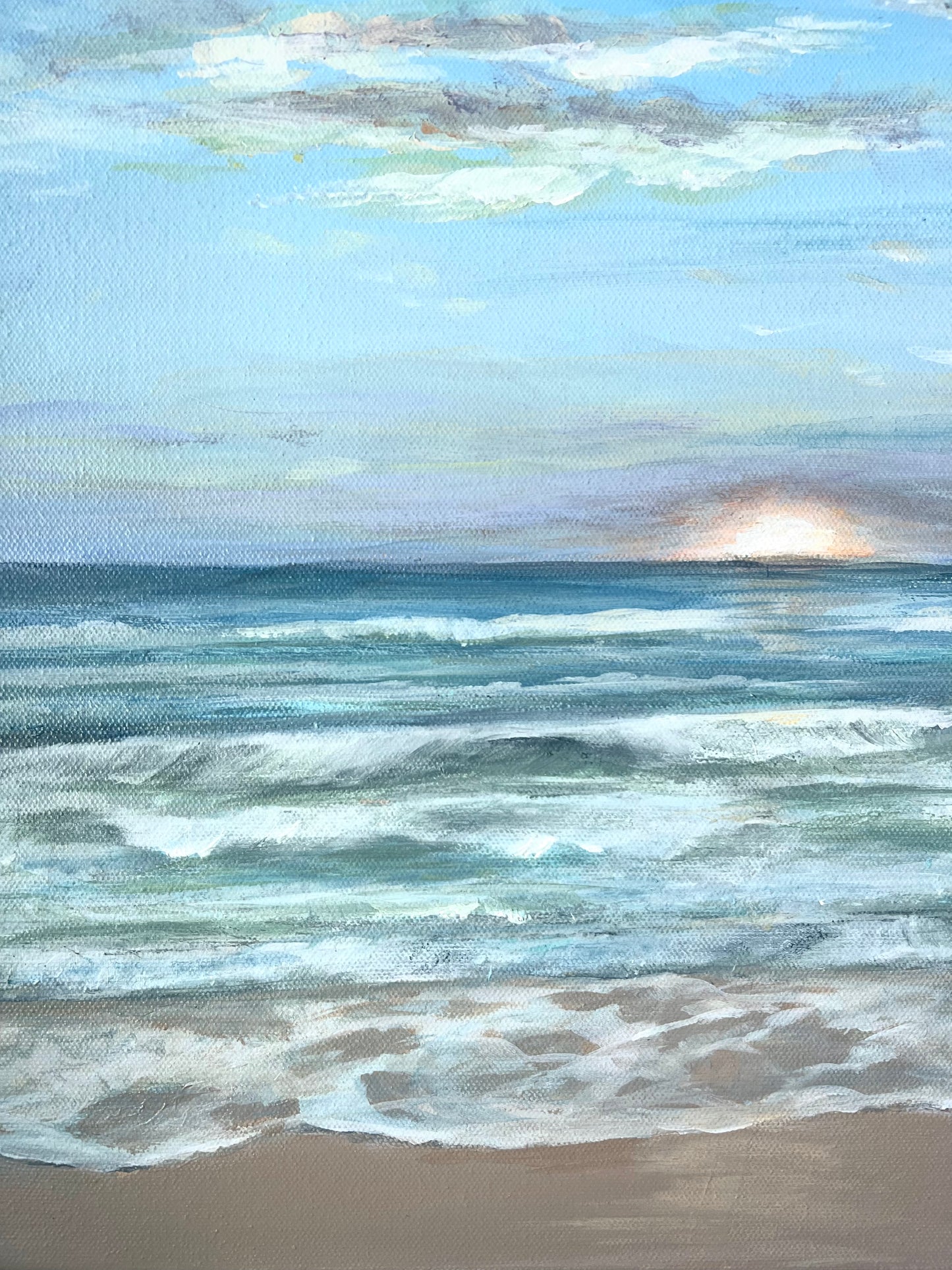 Beach Side Up original beach painting