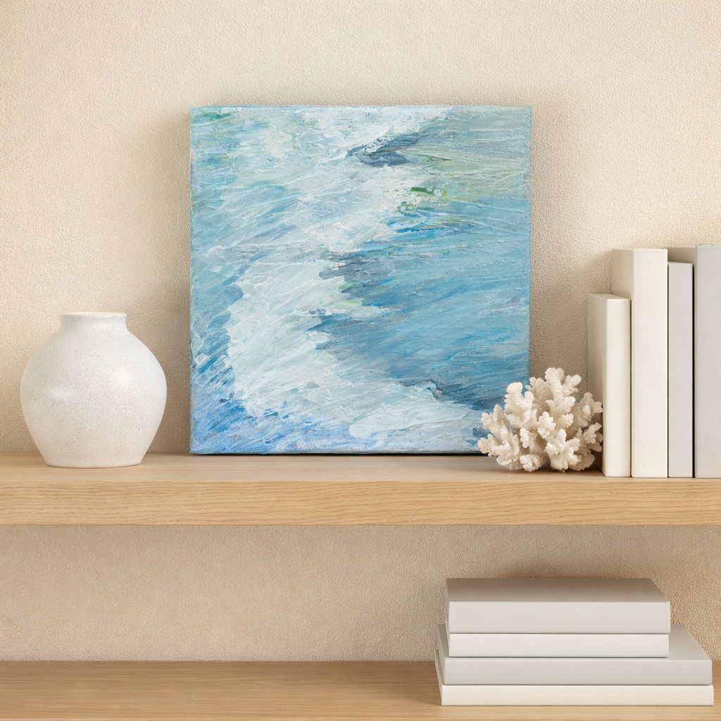 "Seafoam" original coastal wave painting