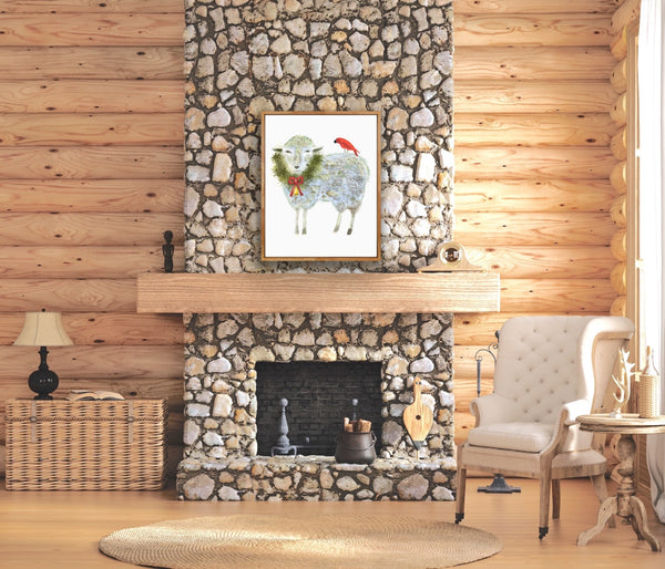 Christmas Sheep 10 Folded 4.5 x 5.5" Cards