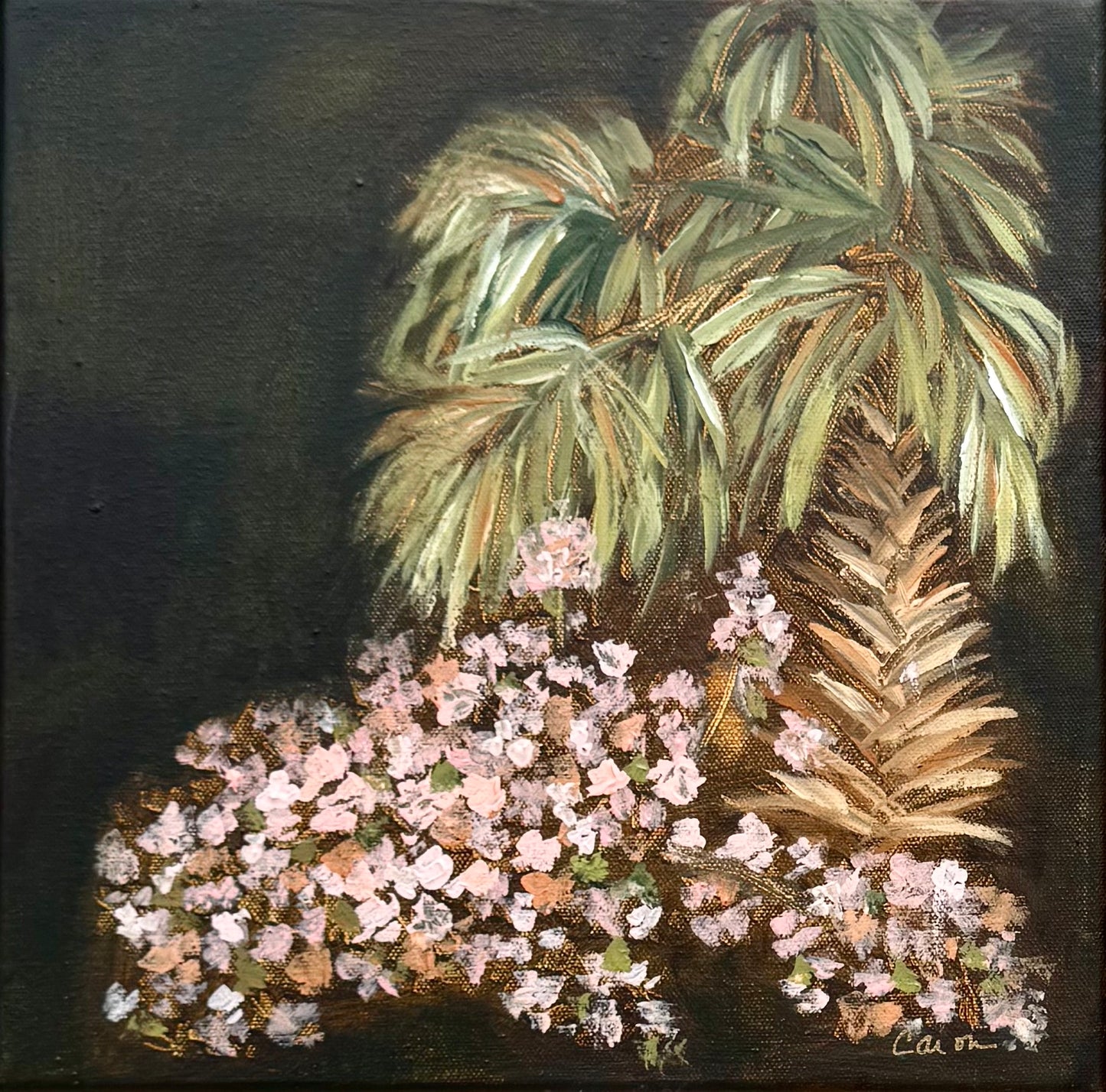 High Season No 2 original palm & azaleas painting