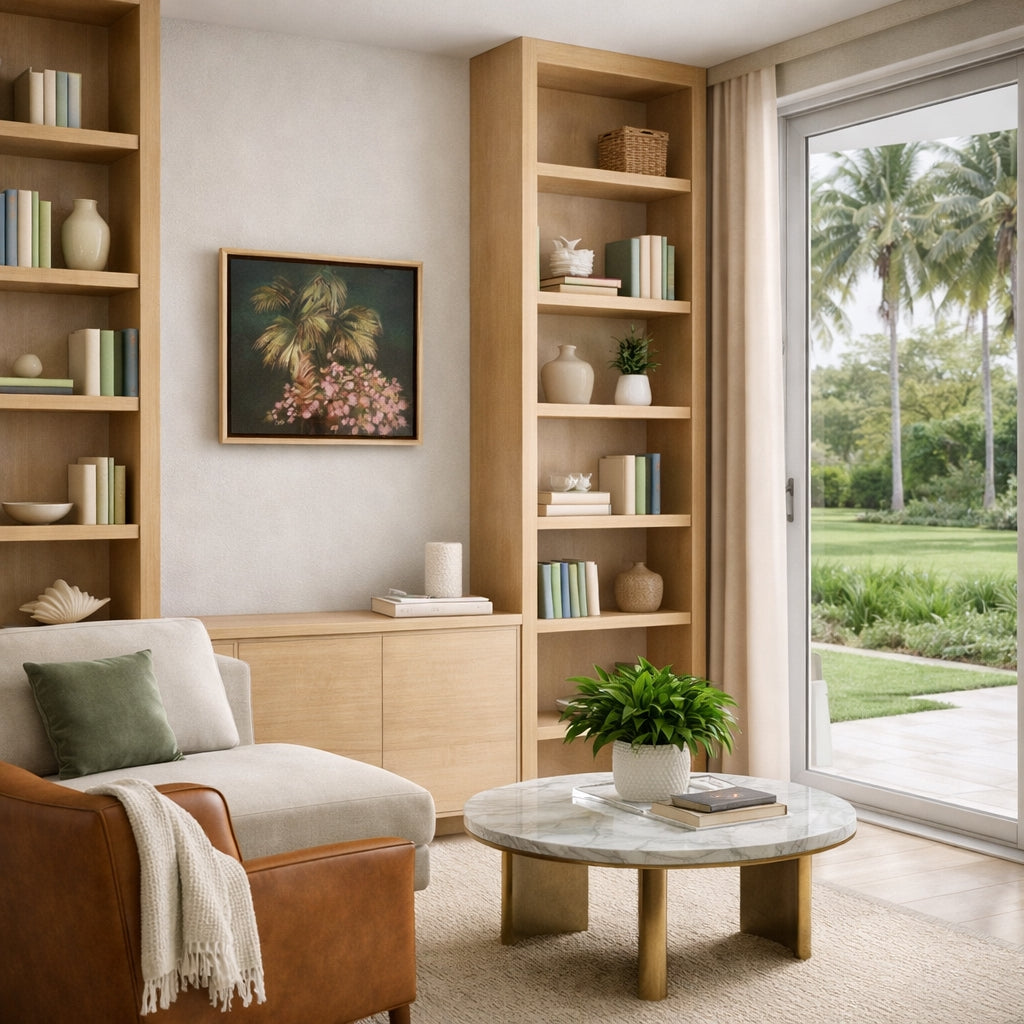 High Season No 1 original palm & azalea painting