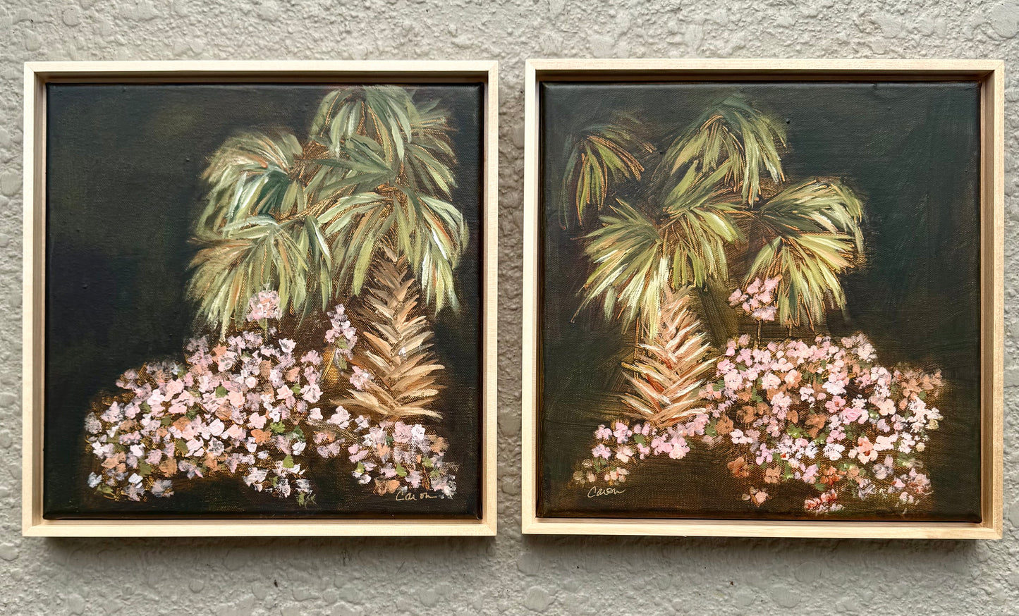High Season No 2 original palm & azaleas painting