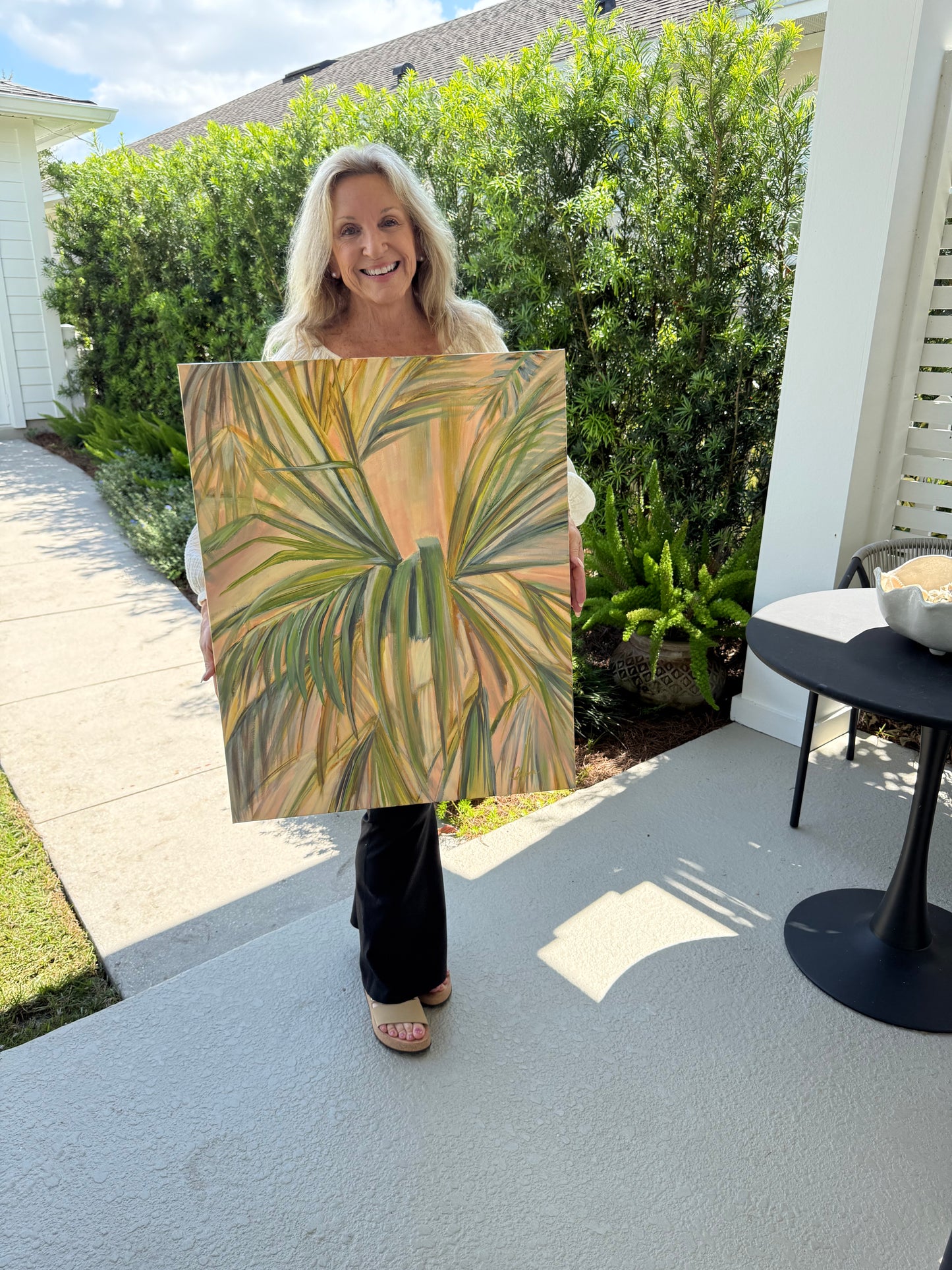 "High Drama" original palm painting