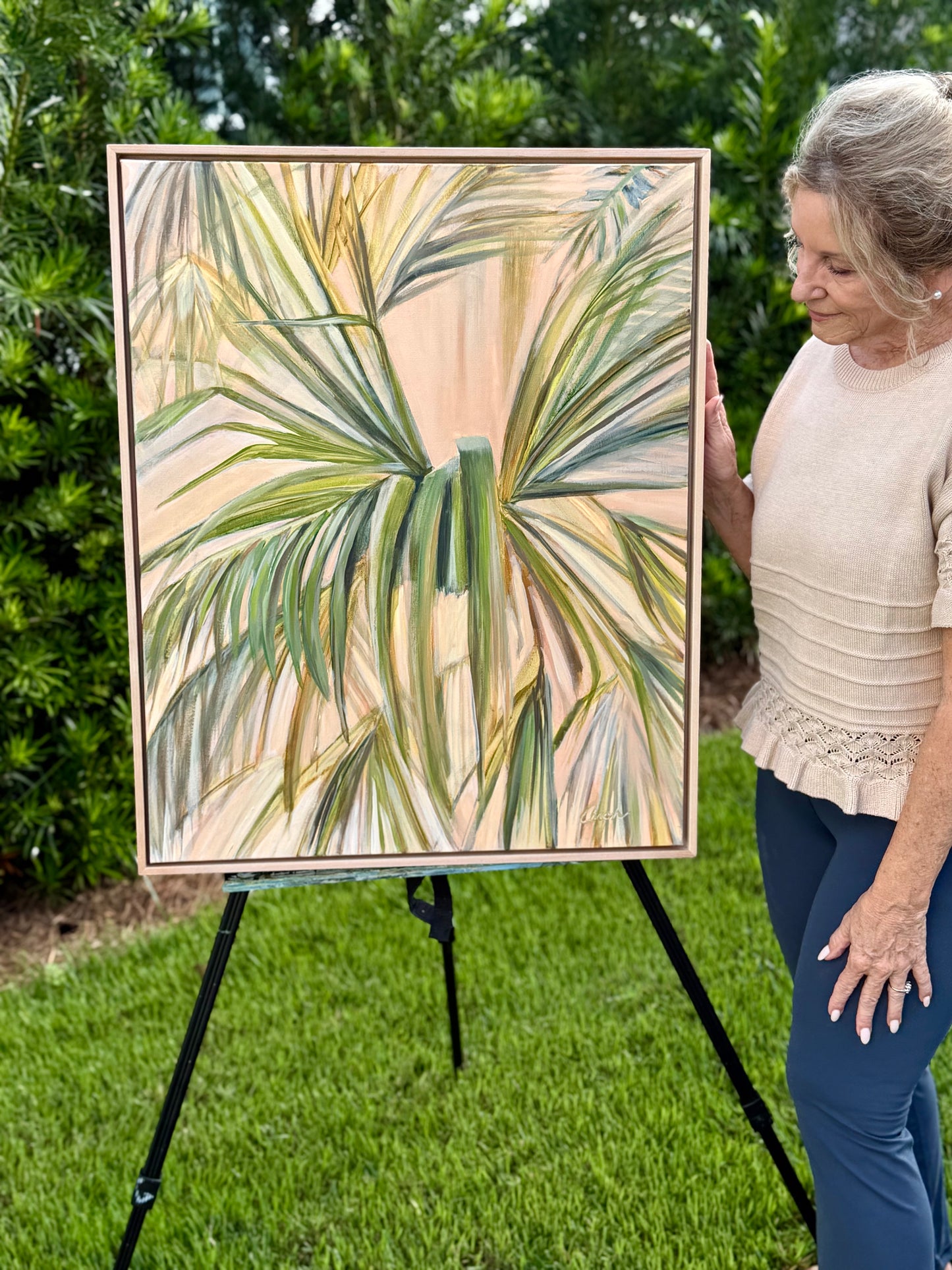 "High Drama" original palm painting