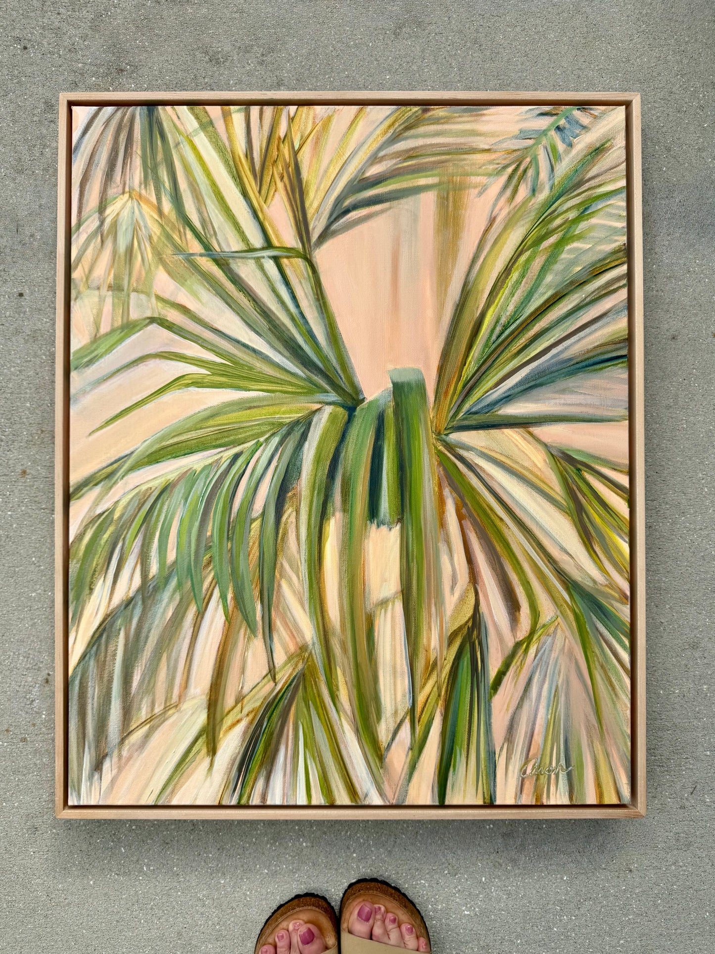 "High Drama" original palm painting