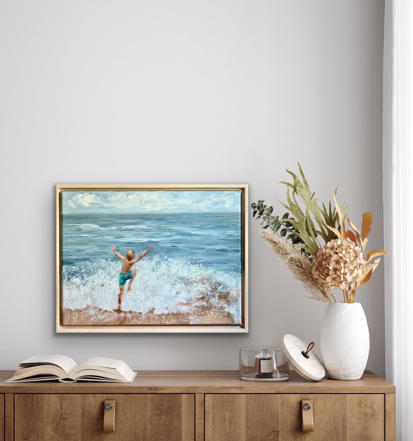 Splash original coastal beach painting