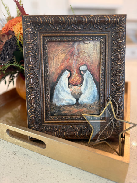 Wonders of His Love Original Christmas Nativity Painting