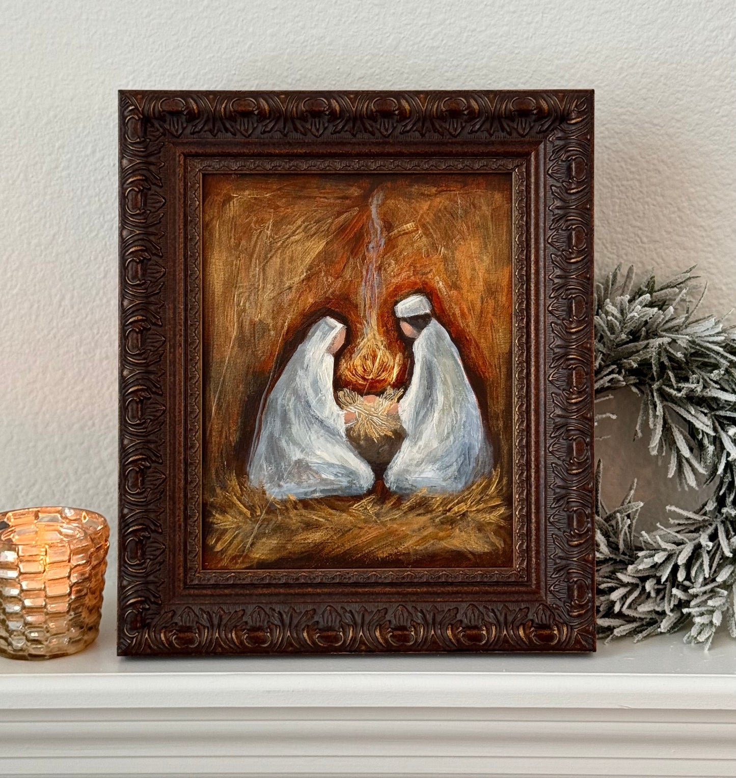 Wonders of His Love Original Christmas Nativity Painting