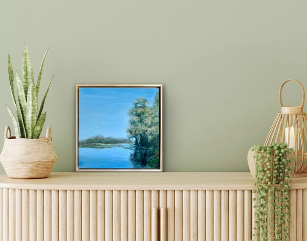 On A Clear Day Original Lake Painting 13x13