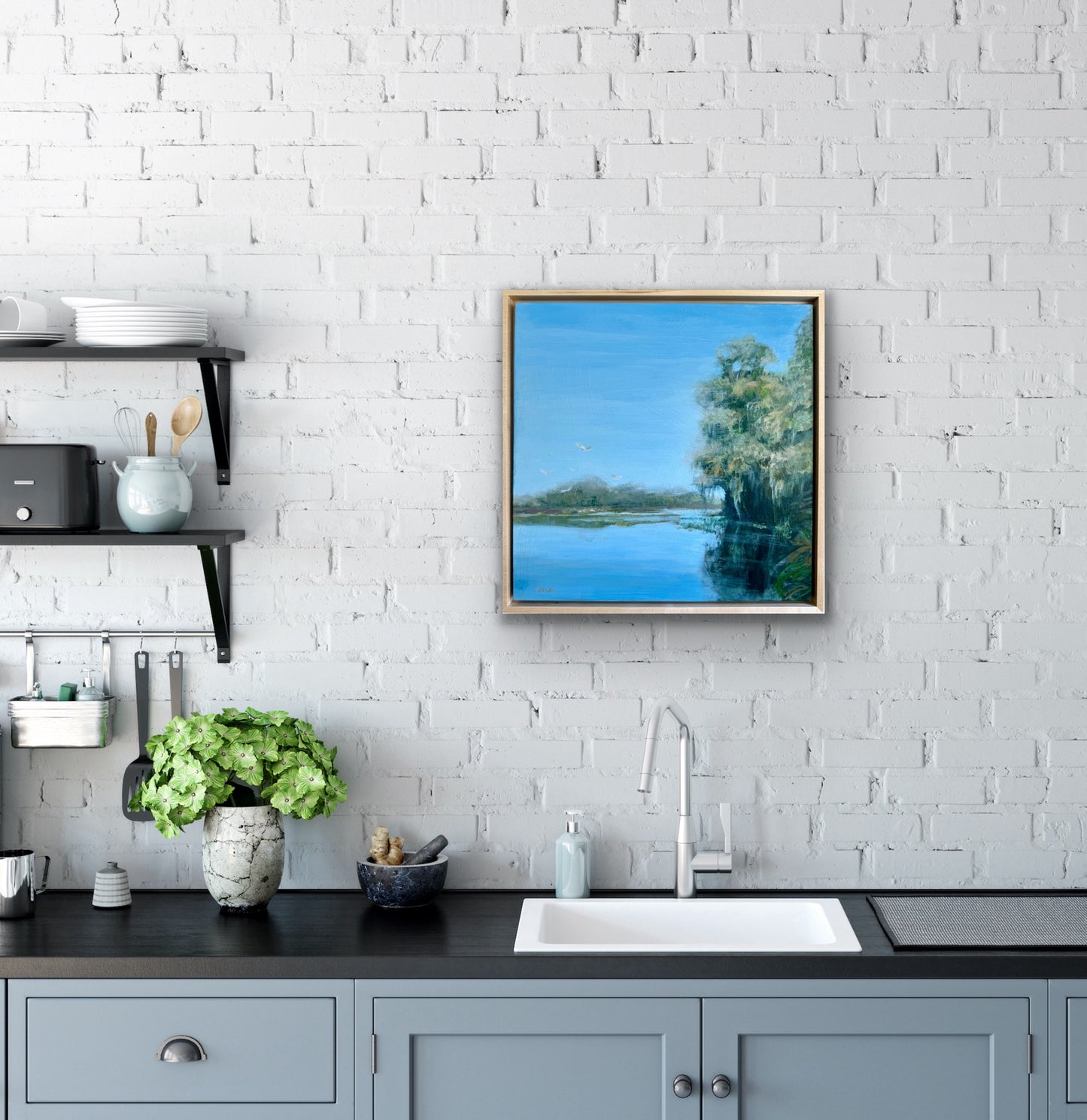 On A Clear Day Original Lake Painting 13x13