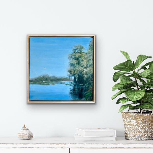 On A Clear Day Original Lake Painting 13x13