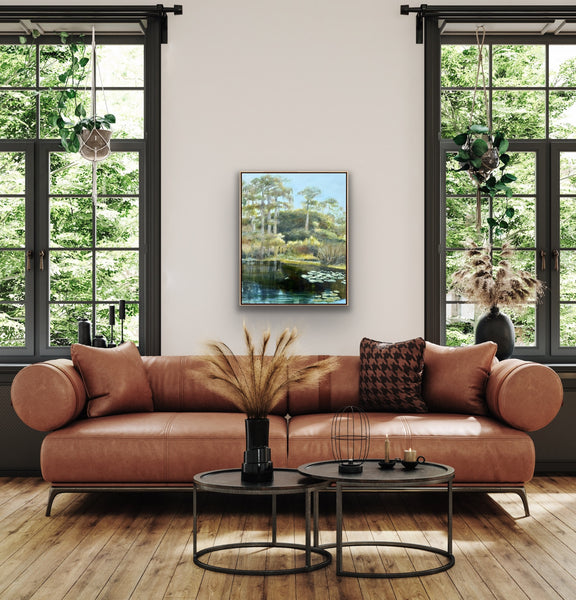 "Wild Beauty" Original Lake Painting 25 x 31"