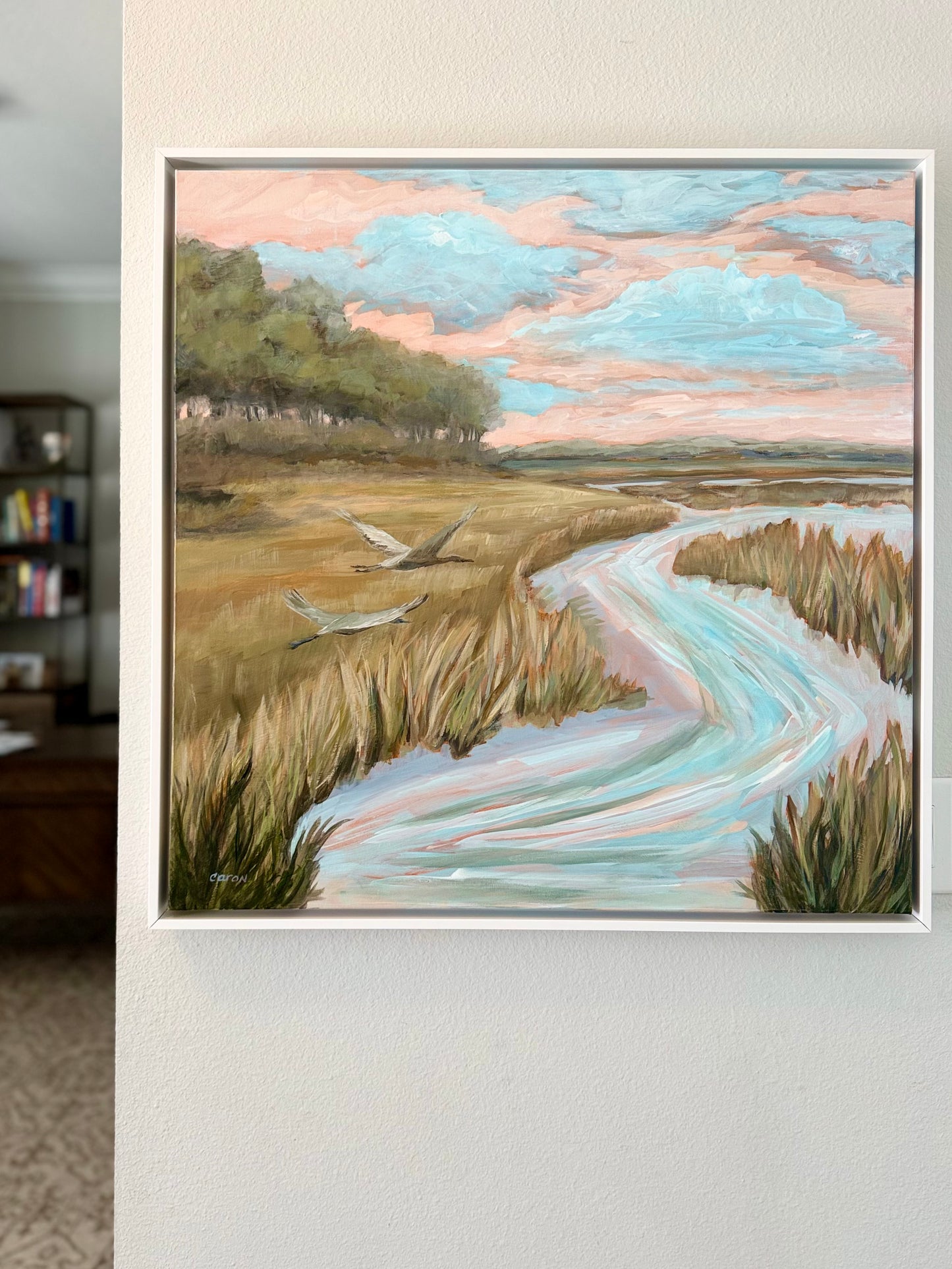 Sweetwater Calling 30 x 30" marsh painting