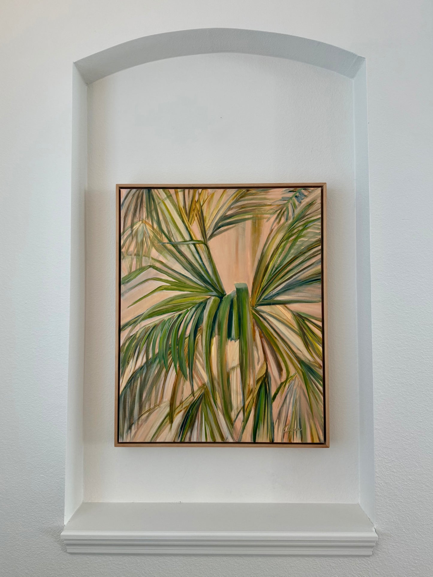 "High Drama" original palm painting