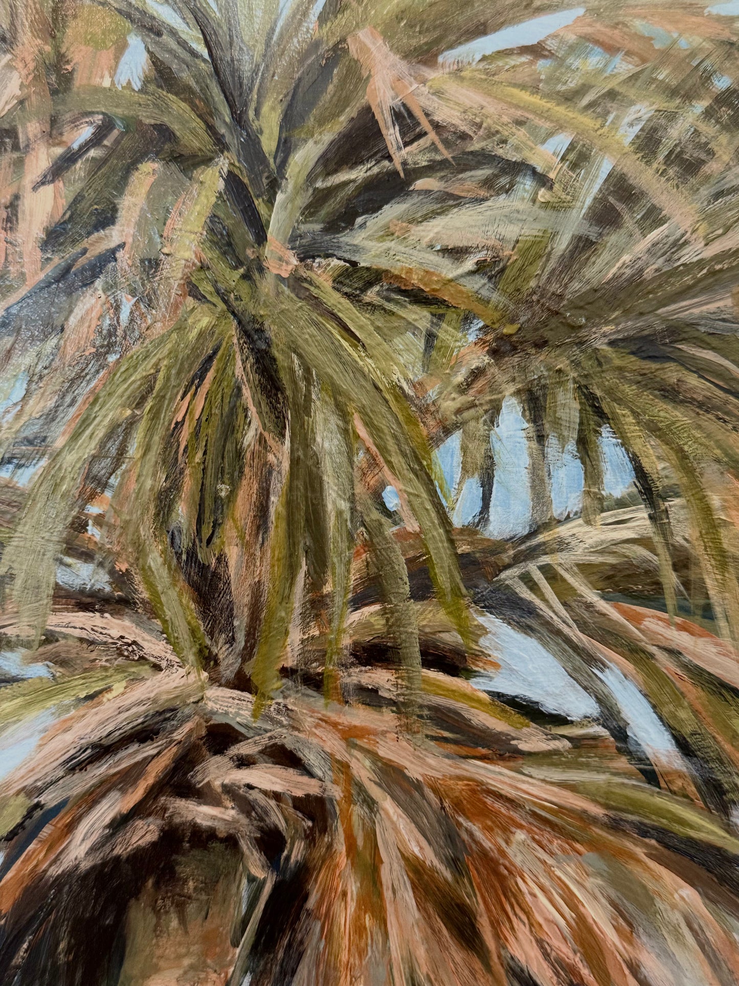 "Natural Habitat" original palmetto palm tree painting