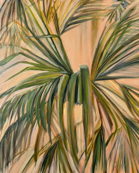 "High Drama" original palm painting