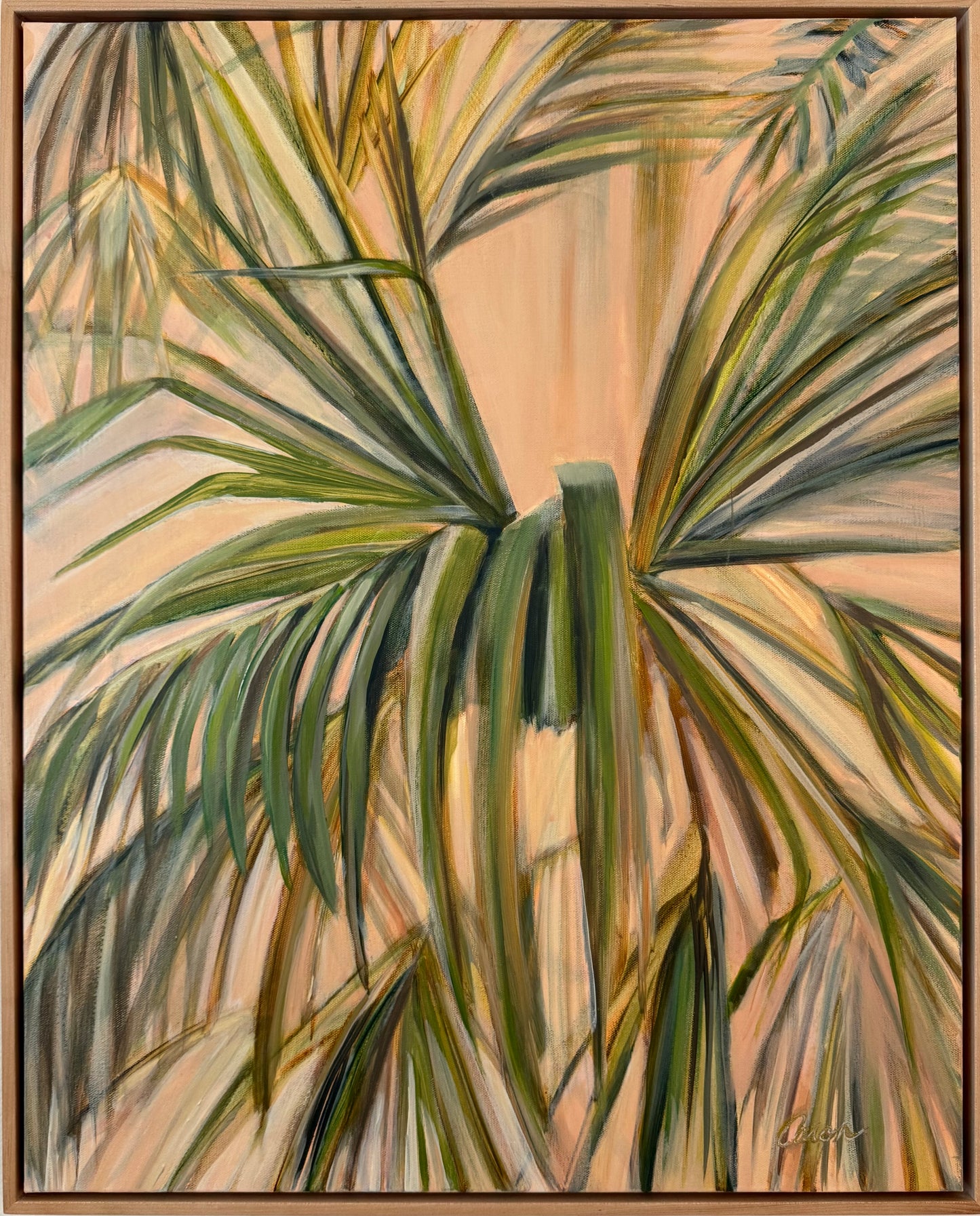 "High Drama" original palm painting