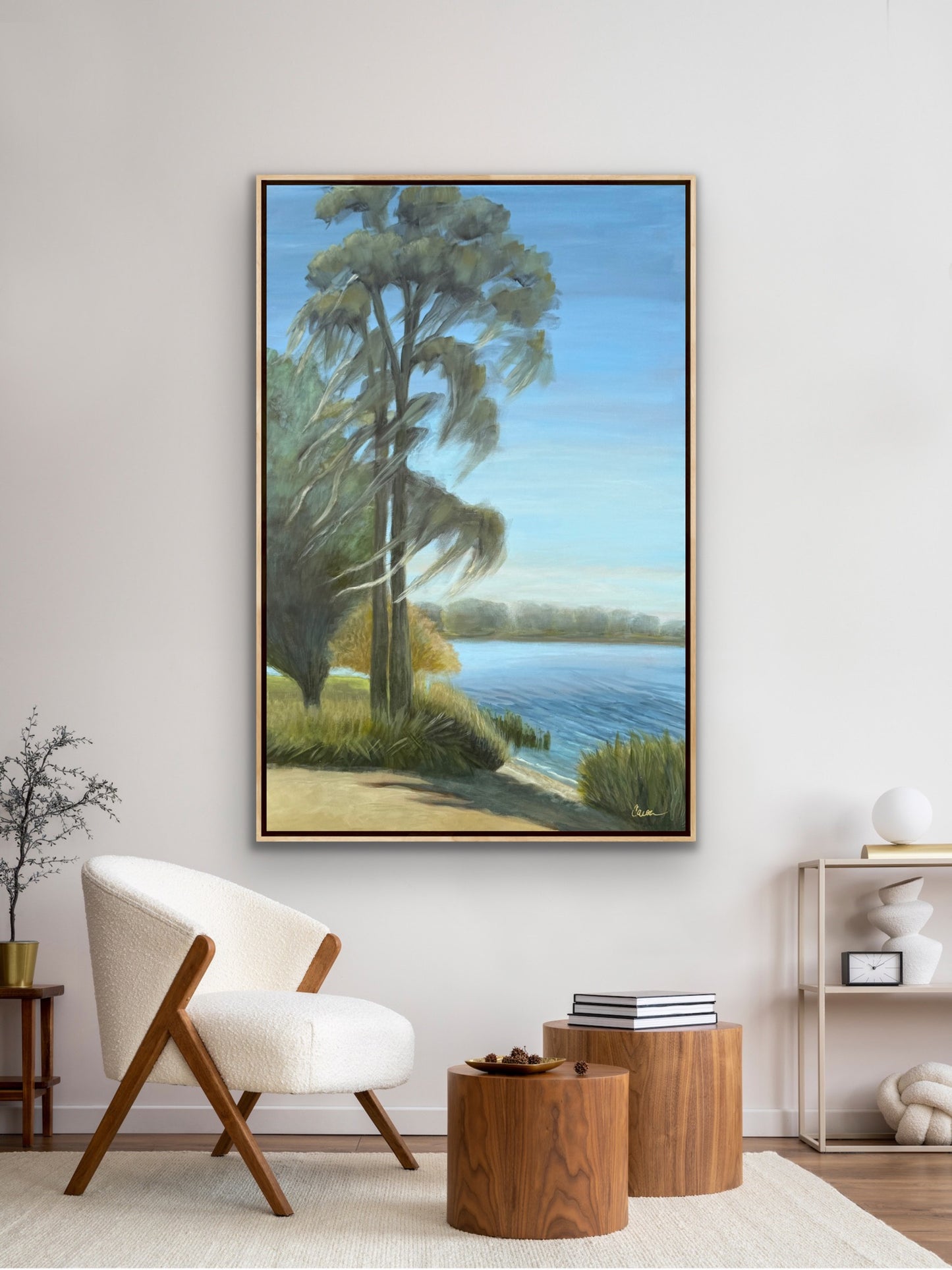 "Glorious Day" original lake painting