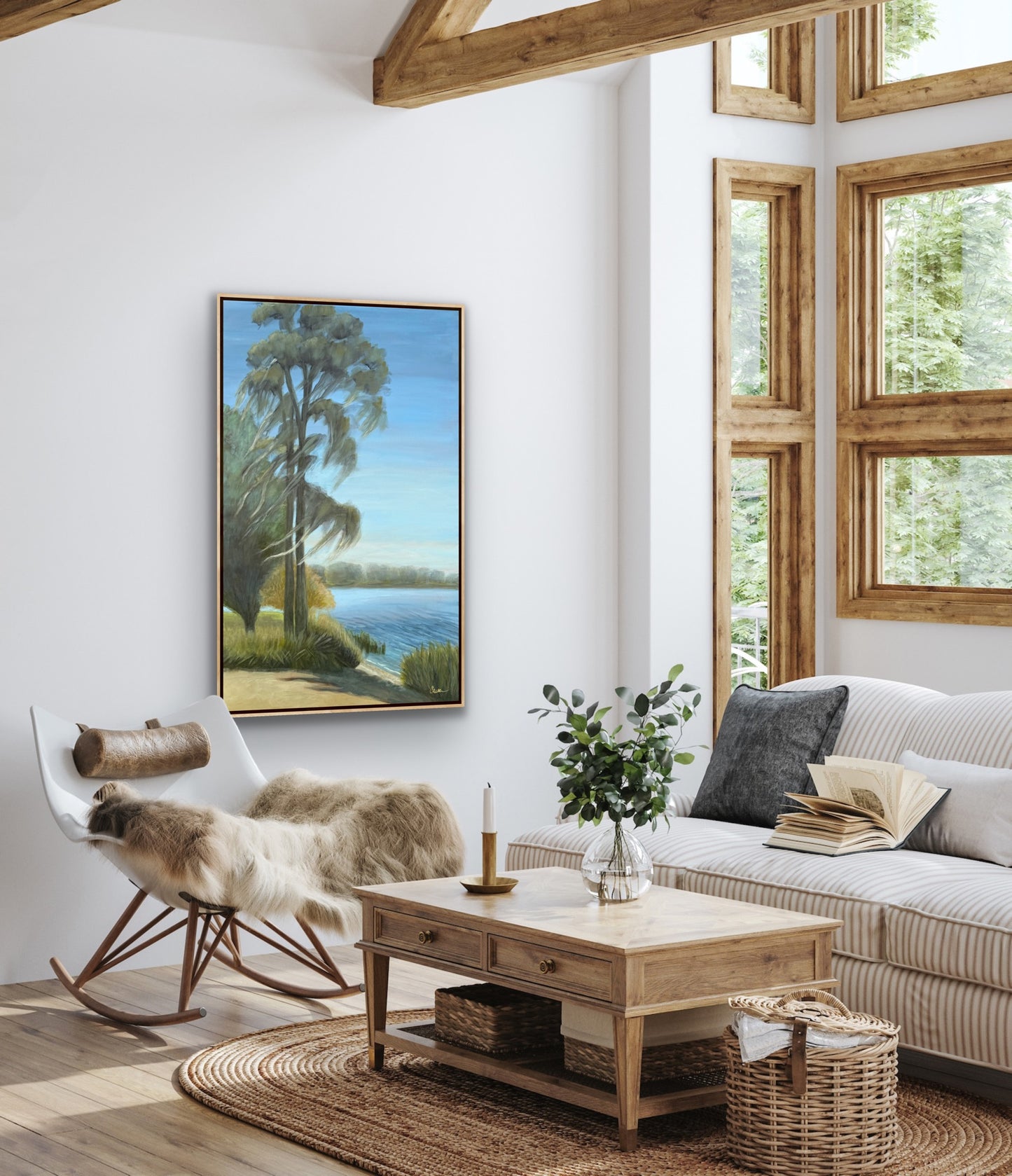 "Glorious Day" original lake painting