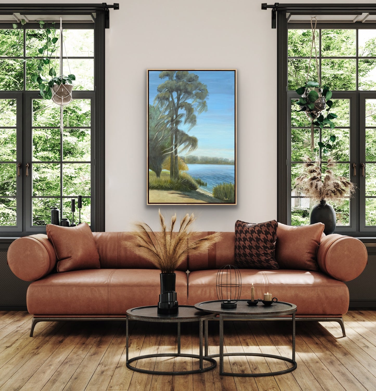 "Glorious Day" original lake painting