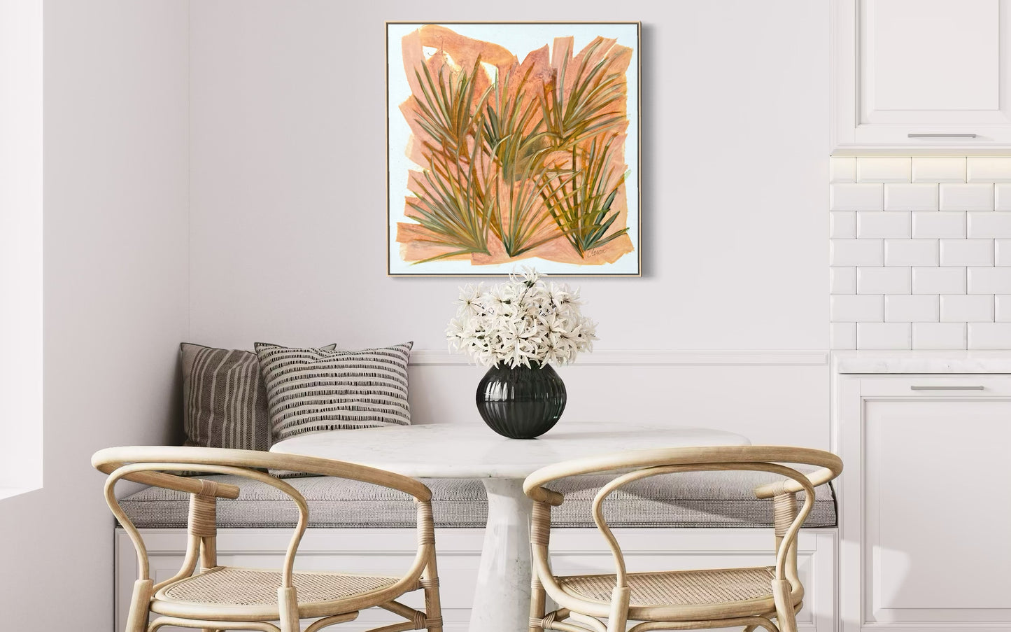 "Euphoria" 30 x30 original abstract palms painting