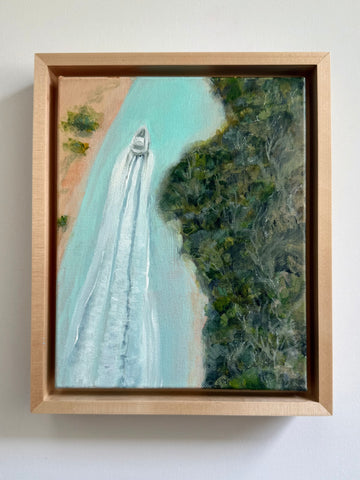 "Cruising" 8 x 10 coastal painting on canvas