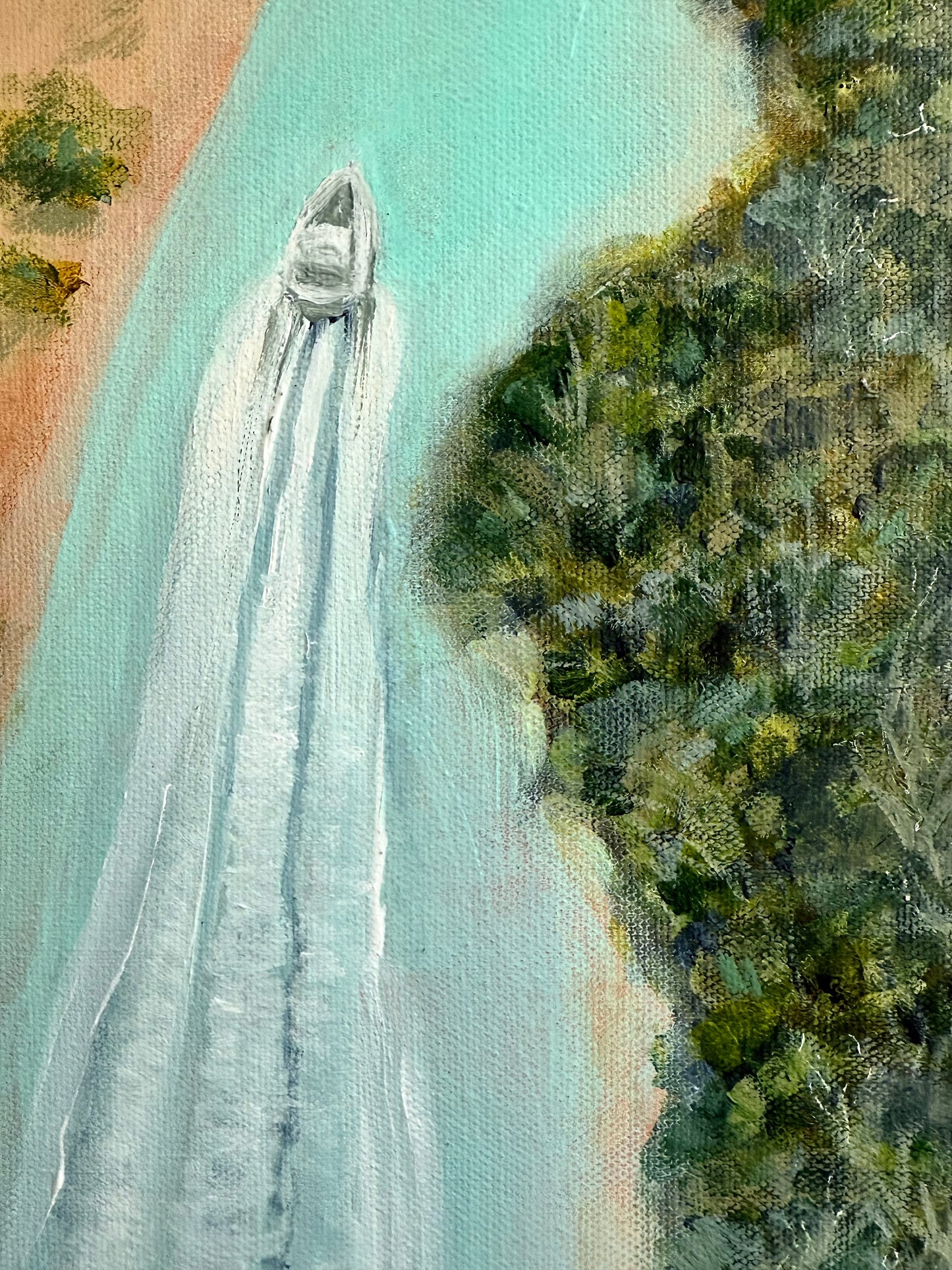 *SOLD- "Cruising" original coastal boat painting