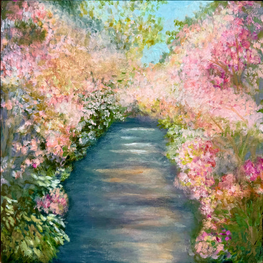 In Full Bloom original garden painting