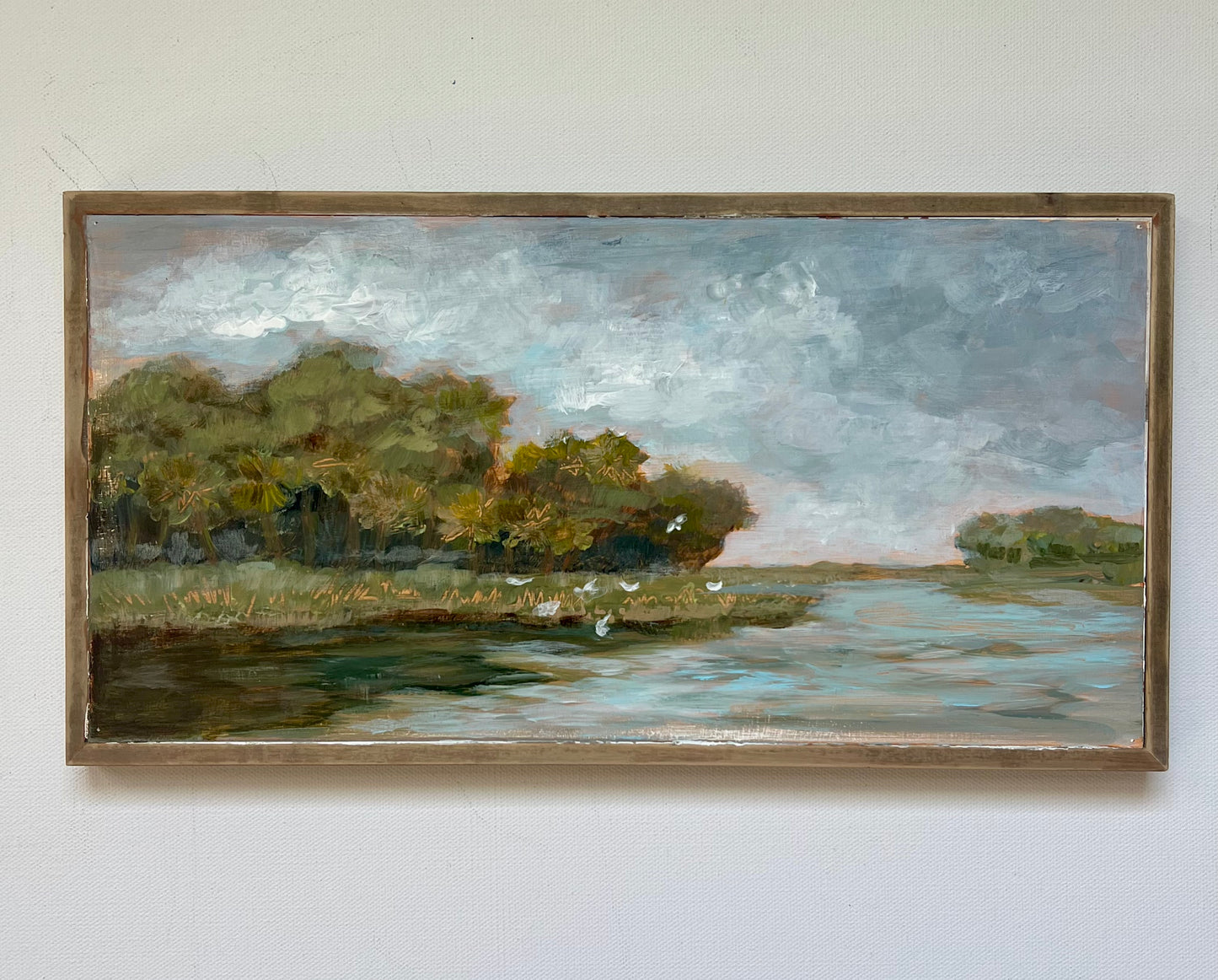 "Old Coast" coastal river painting