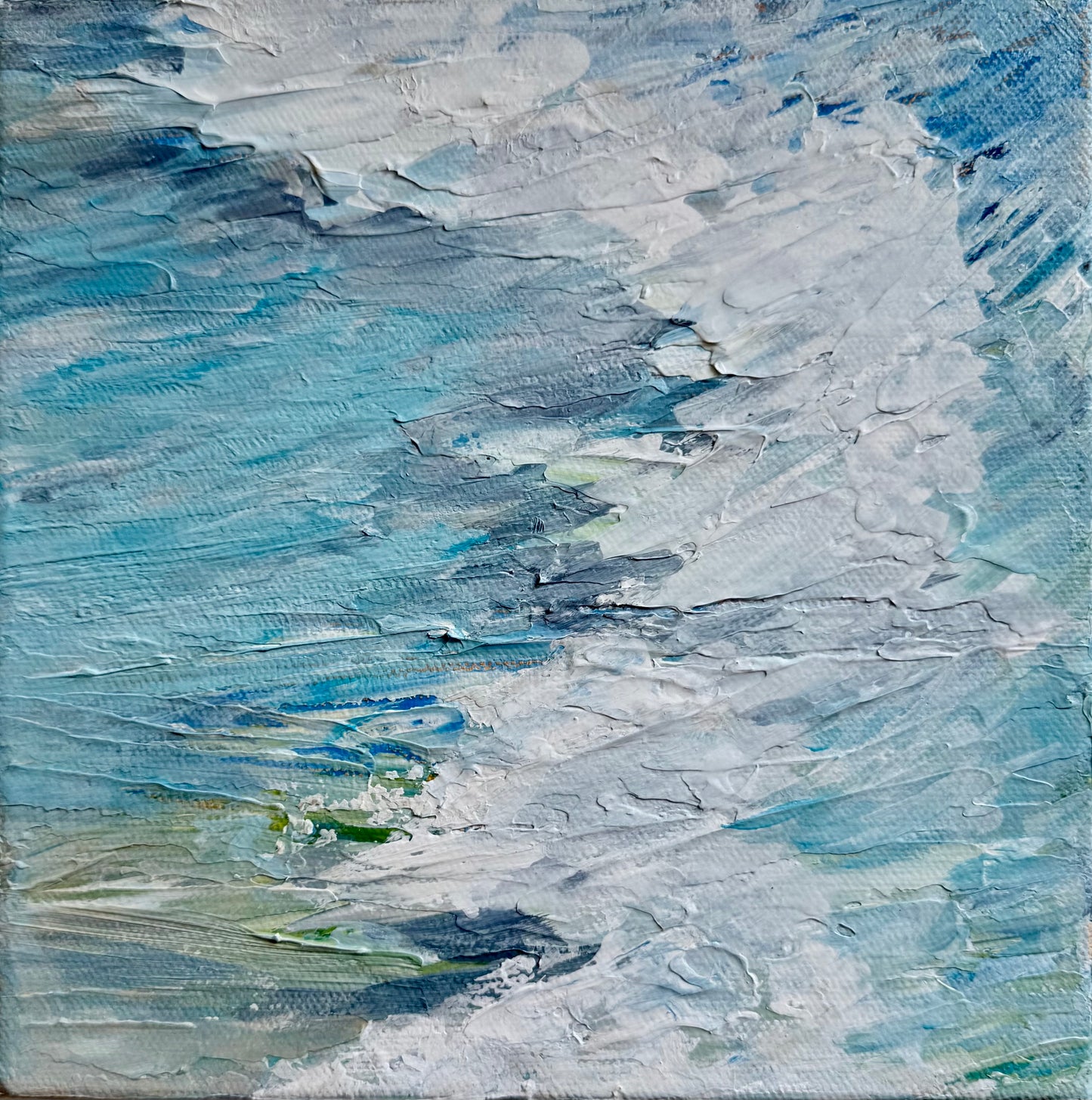"Seafoam" original coastal wave painting
